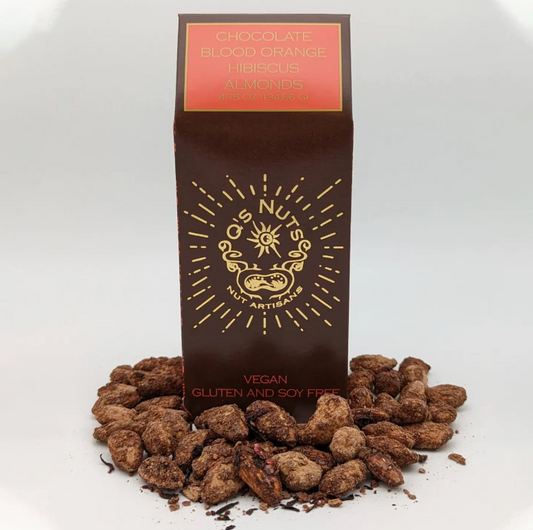 Q'S NUTS Chocolaté & Blood Orange Hibiscus Almonds