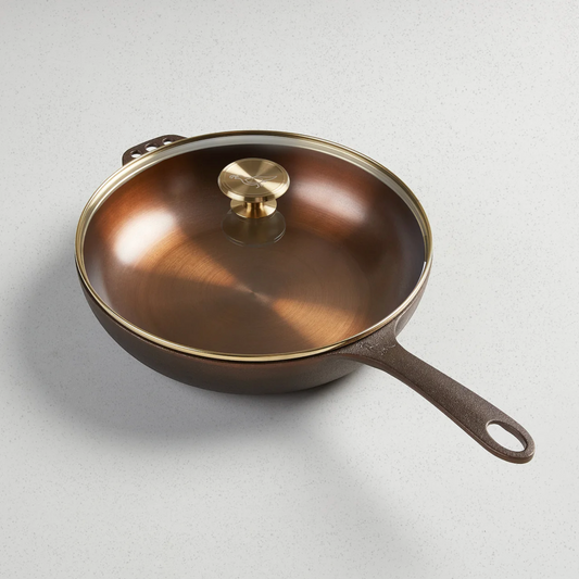 Smithey No. 11 Deep Skillet With Glass Lid