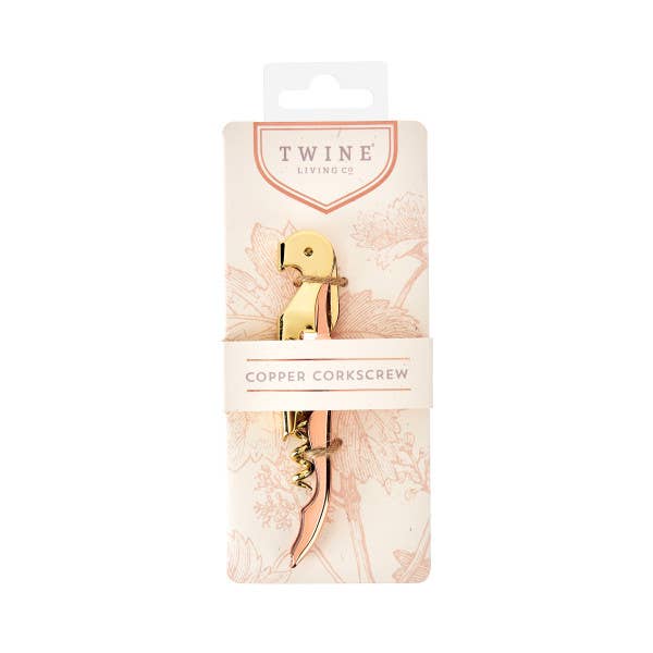 Twine - Copper & Gold-Plated Stainless Steel Double-Hinged Corkscrew