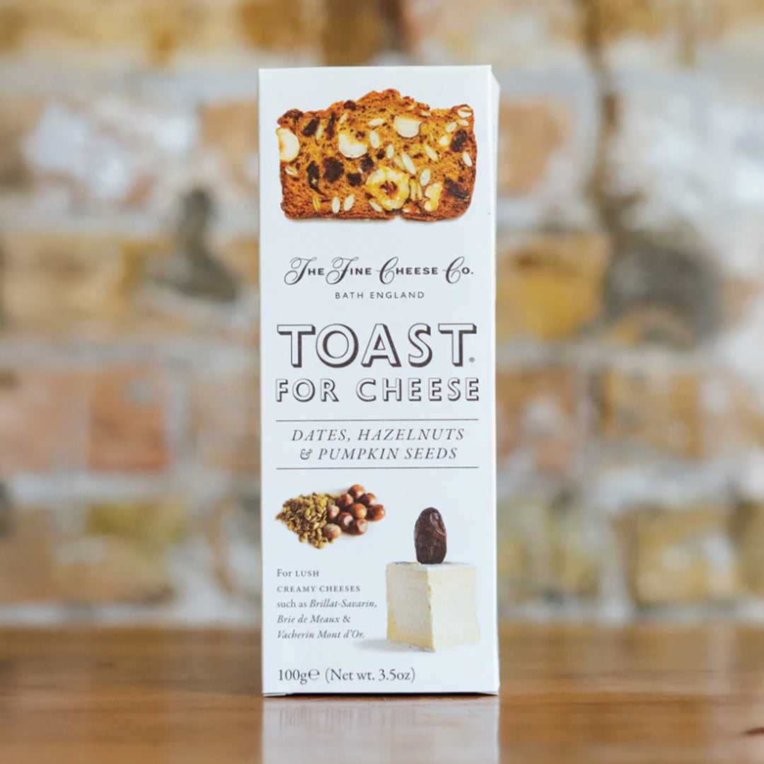 Toast for Cheese Dates, Hazelnuts, & Pumpkin Seeds Crackers