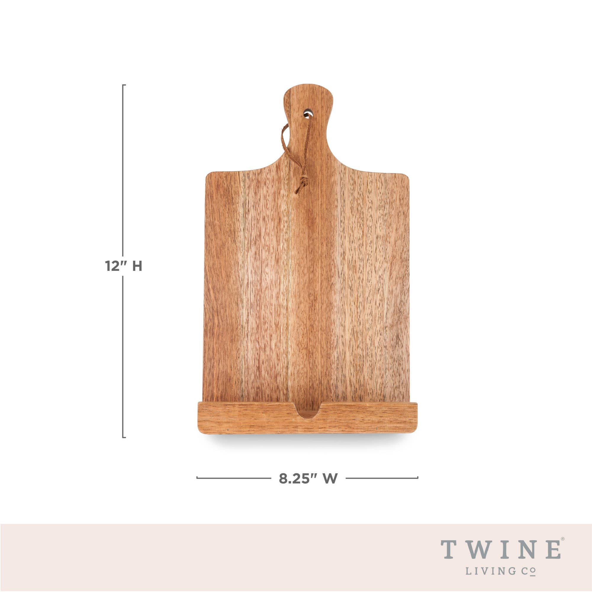 Twine - Acacia Cookbook Stand / Tablet Holder w/ Hanging Strap