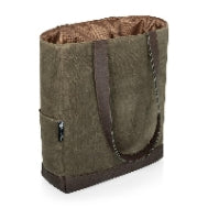 Picnic Time 34.65QT Waxed Canvas 3 Bottle Wine Bag